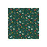 Fabric, Figo, Noel Paper Ornaments- Red, Green 90511M